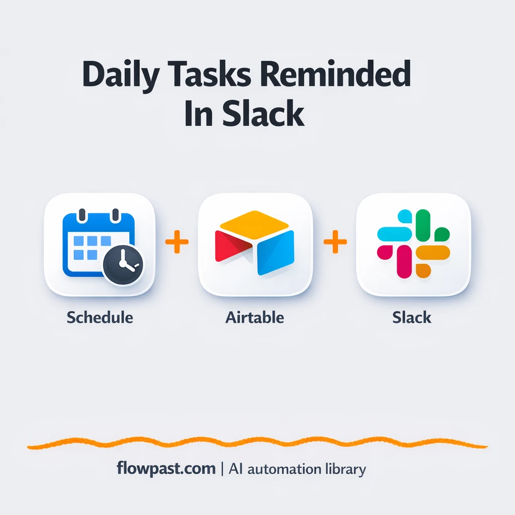 Airtable to Slack, task reminders your team follows - n8n workflow automation template