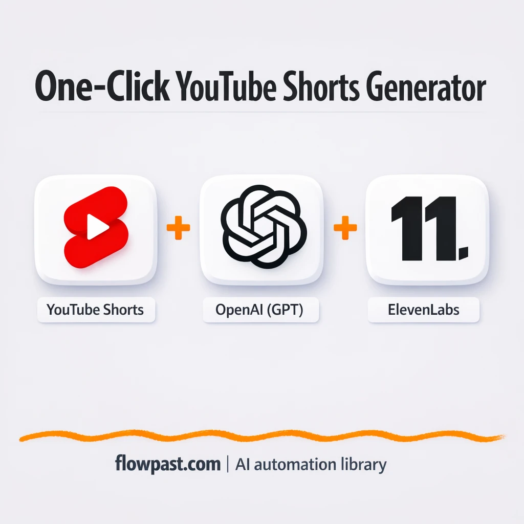 YouTube Shorts with OpenAI + ElevenLabs, ready fast - n8n workflow automation template