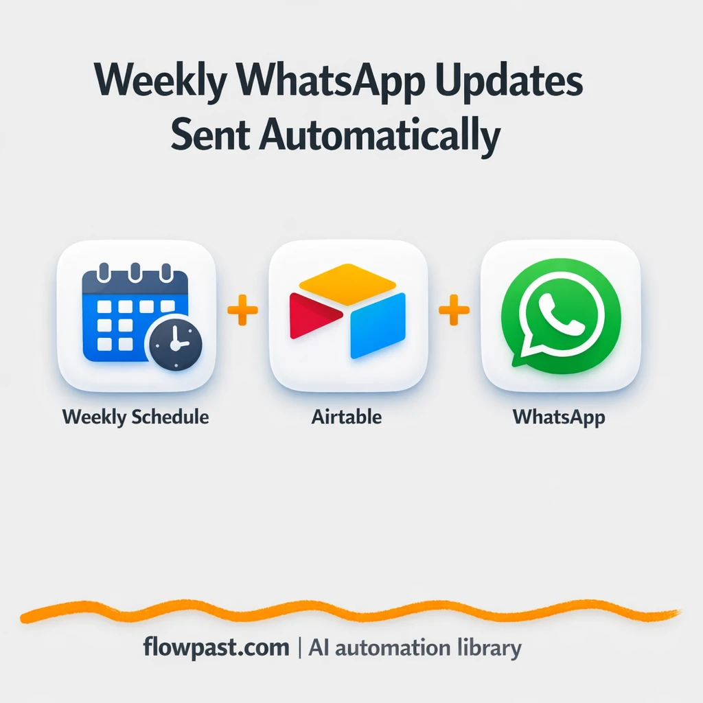 Airtable to WhatsApp, weekly raffle updates sent - n8n workflow automation template