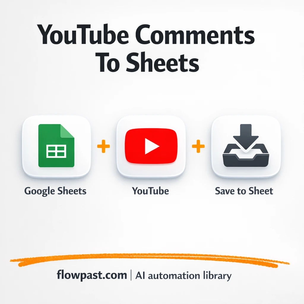 YouTube to Google Sheets, comments logged clean - n8n workflow automation template