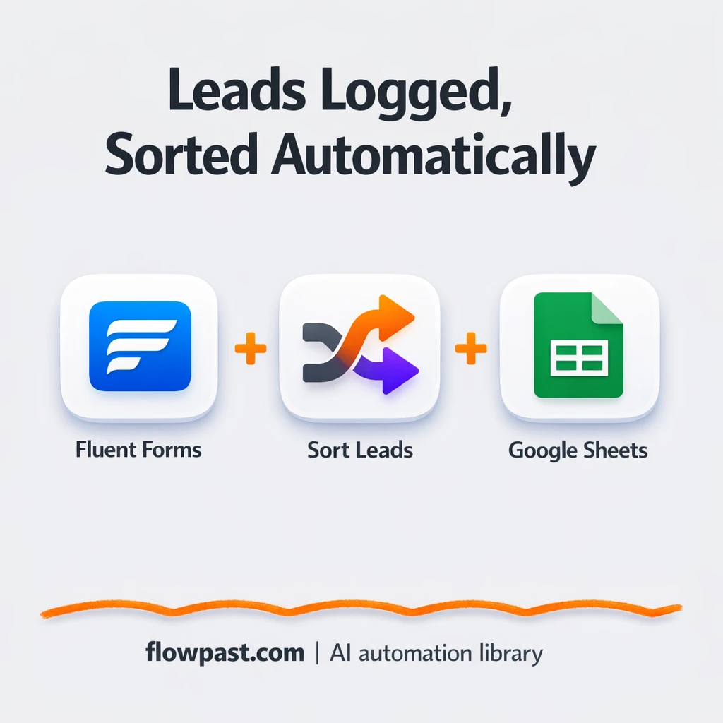 Fluentform to Google Sheets, leads logged clean - n8n workflow automation template