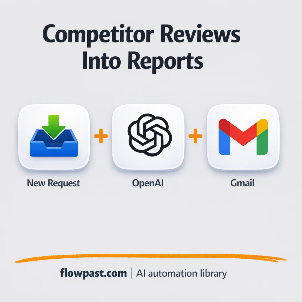 Firecrawl + Gmail: competitor review reports, ready - n8n workflow automation template