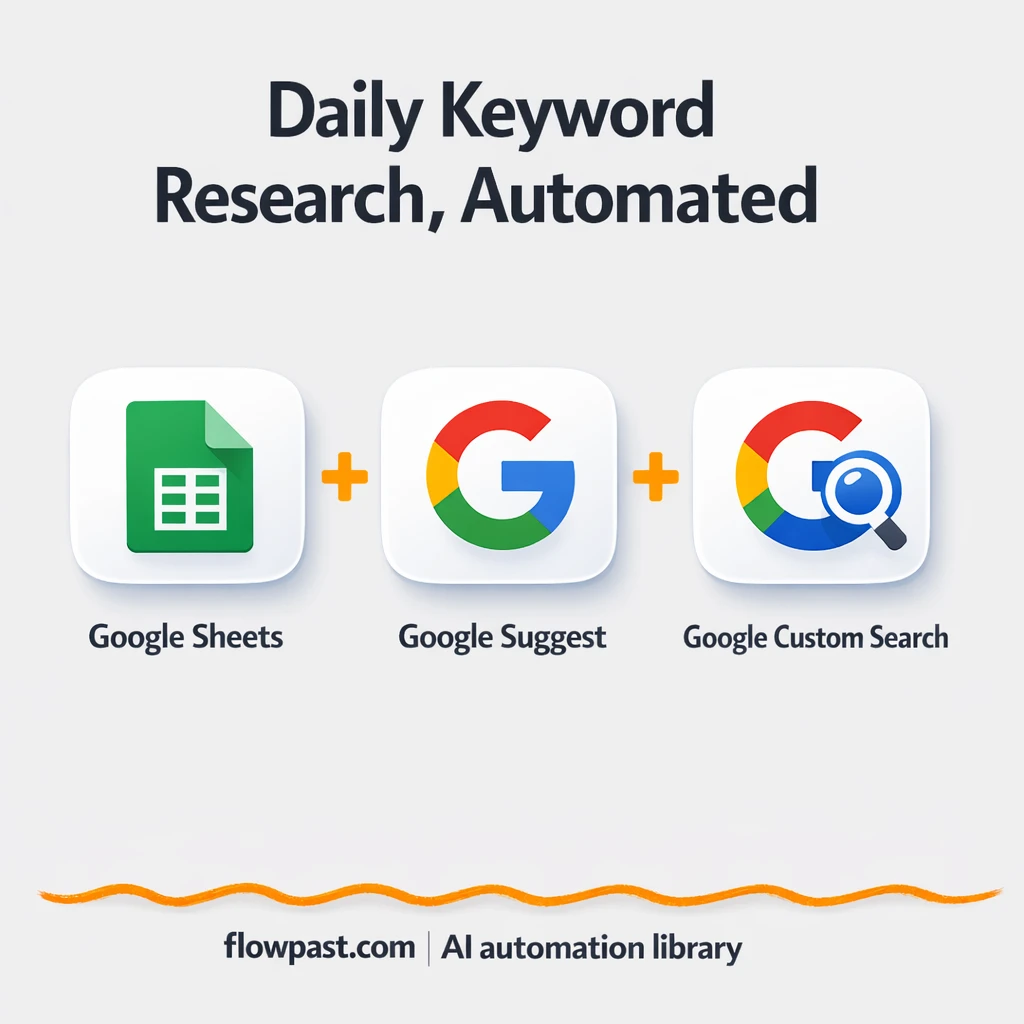Google Sheets + Google Suggest, keywords ready to use - n8n workflow automation template