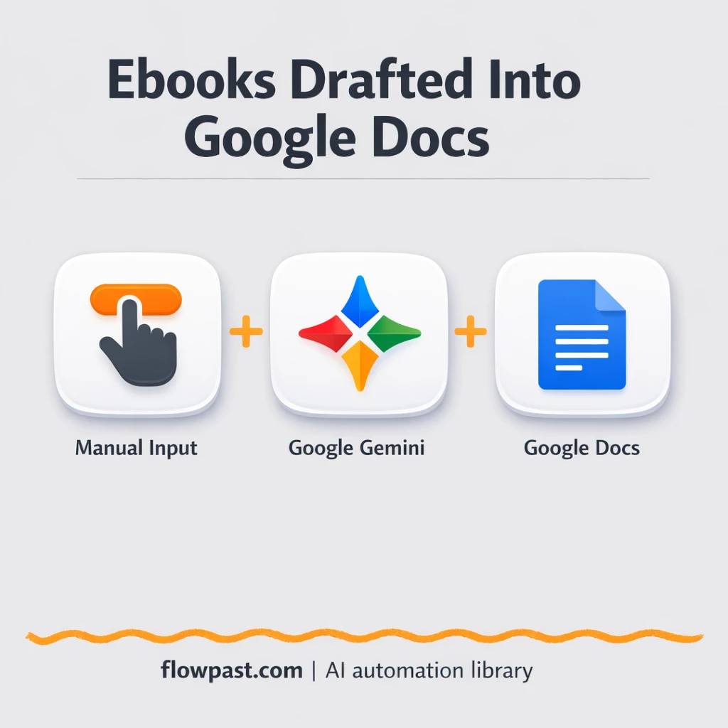 Gemini to Google Docs, eBook drafts ready to edit - n8n workflow automation template