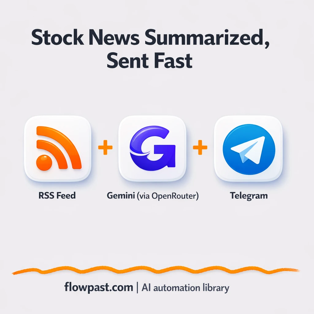 Telegram + Google Sheets for clean news summaries - n8n workflow automation template