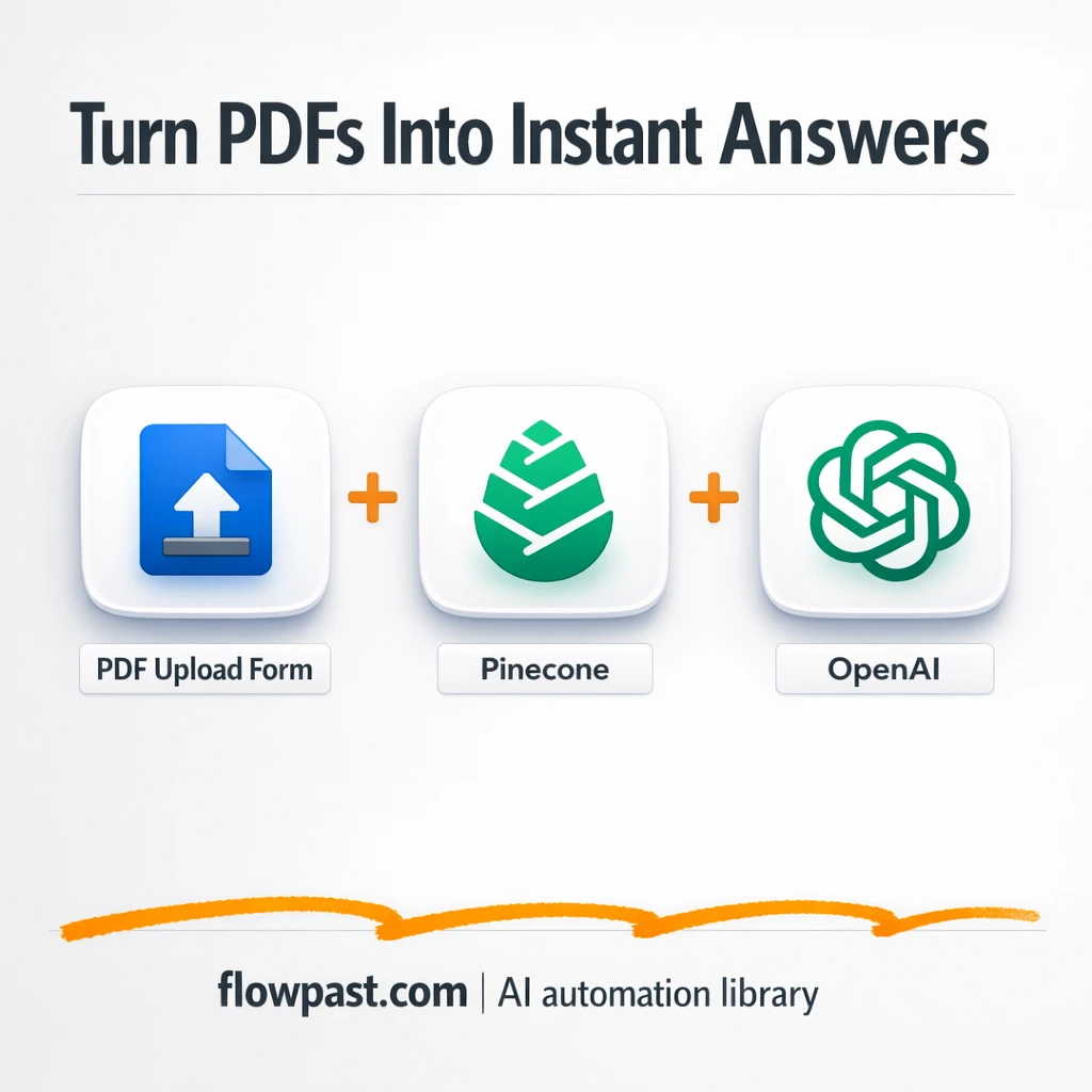 OpenAI + Pinecone: answer PDF questions in chat - n8n workflow automation template
