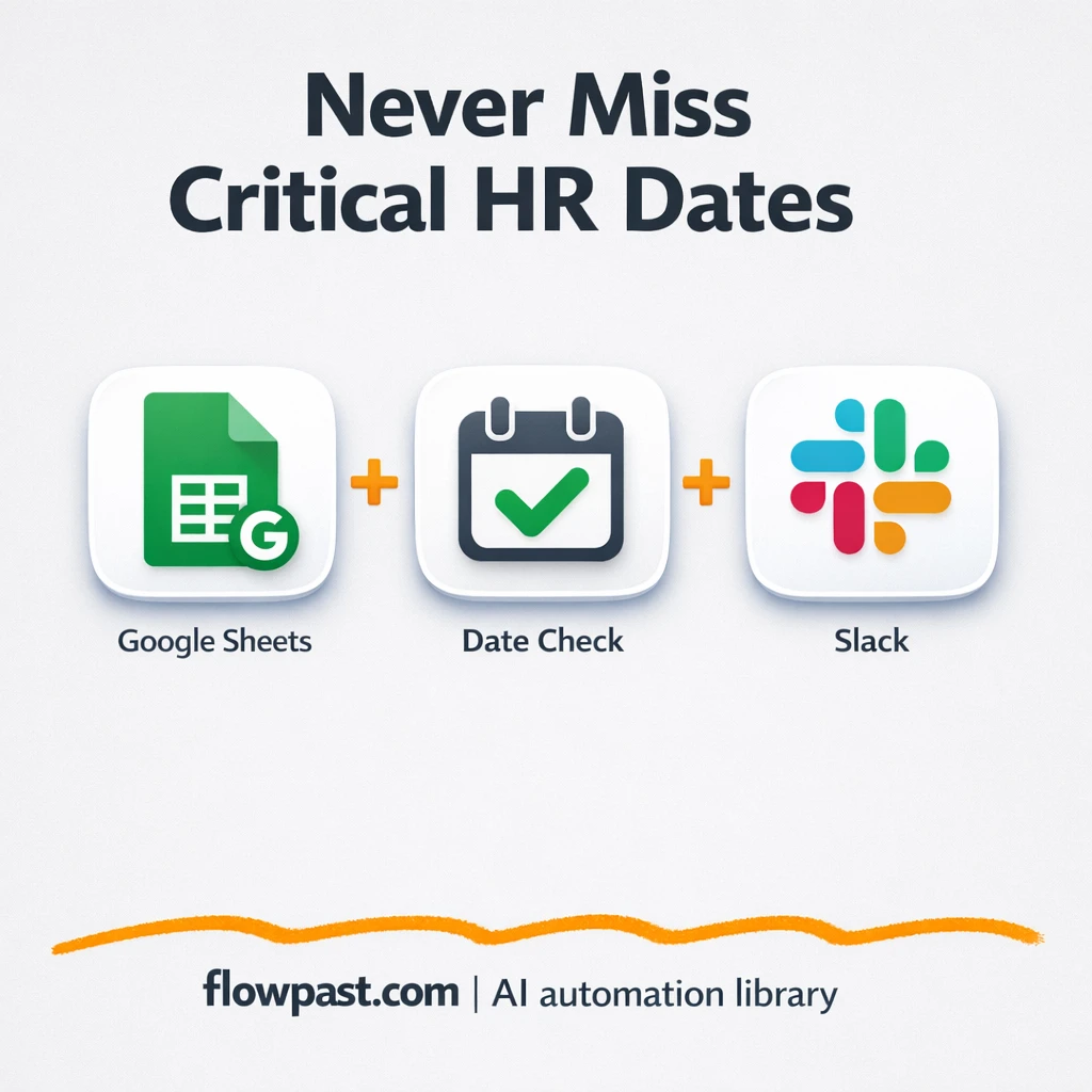 Google Sheets + Slack: HR deadlines never slip - n8n workflow automation template