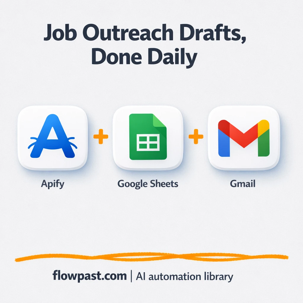 LinkedIn + Gmail: outreach drafts ready to review - n8n workflow automation template