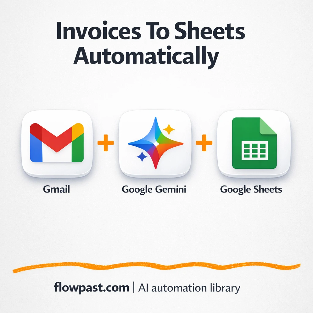Gmail to Google Sheets, invoices logged from PDFs - n8n workflow automation template