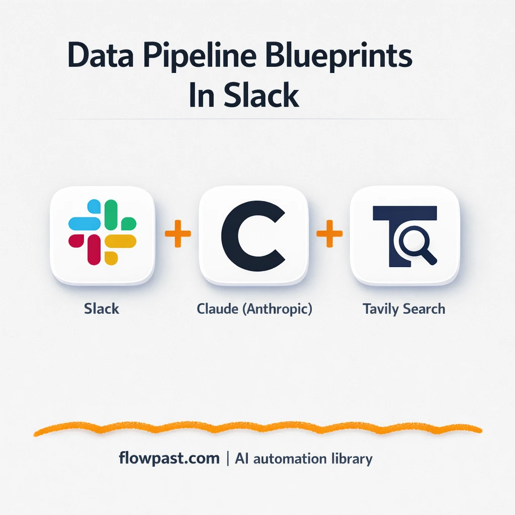 Slack + Claude: reusable data pipeline blueprints - n8n workflow automation template