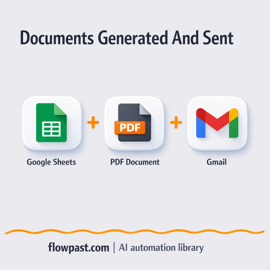 Google Sheets to Gmail, PDFs sent without mistakes - n8n workflow automation template