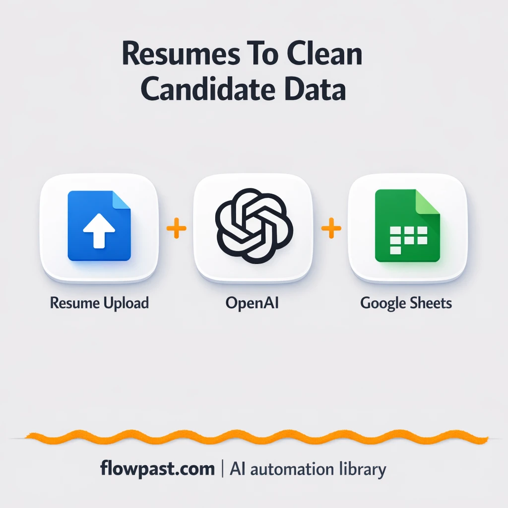 OpenAI to Google Sheets, resumes parsed clean - n8n workflow automation template