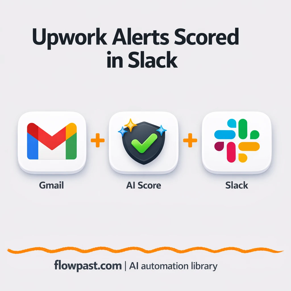 Gmail to Slack, only the best Upwork leads - n8n workflow automation template
