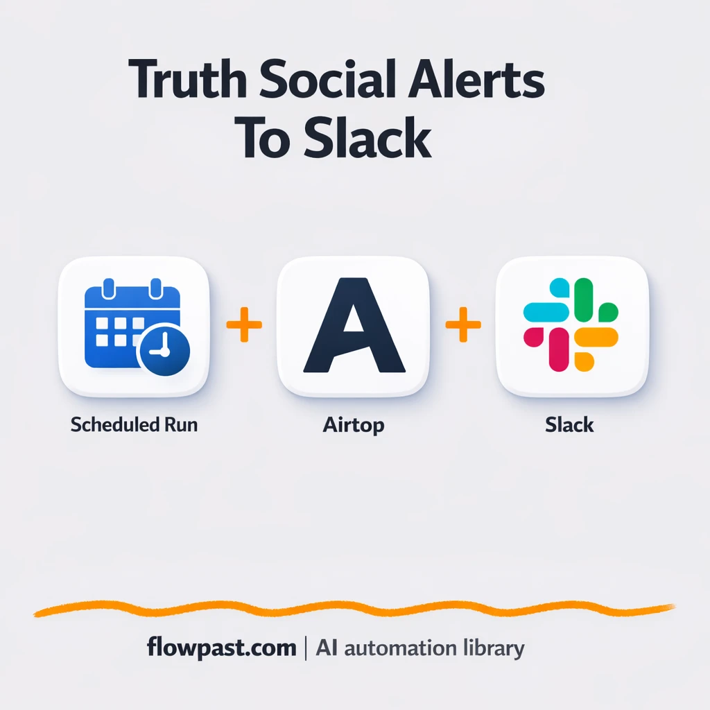 Truth Social to Slack, market moving post alerts - n8n workflow automation template