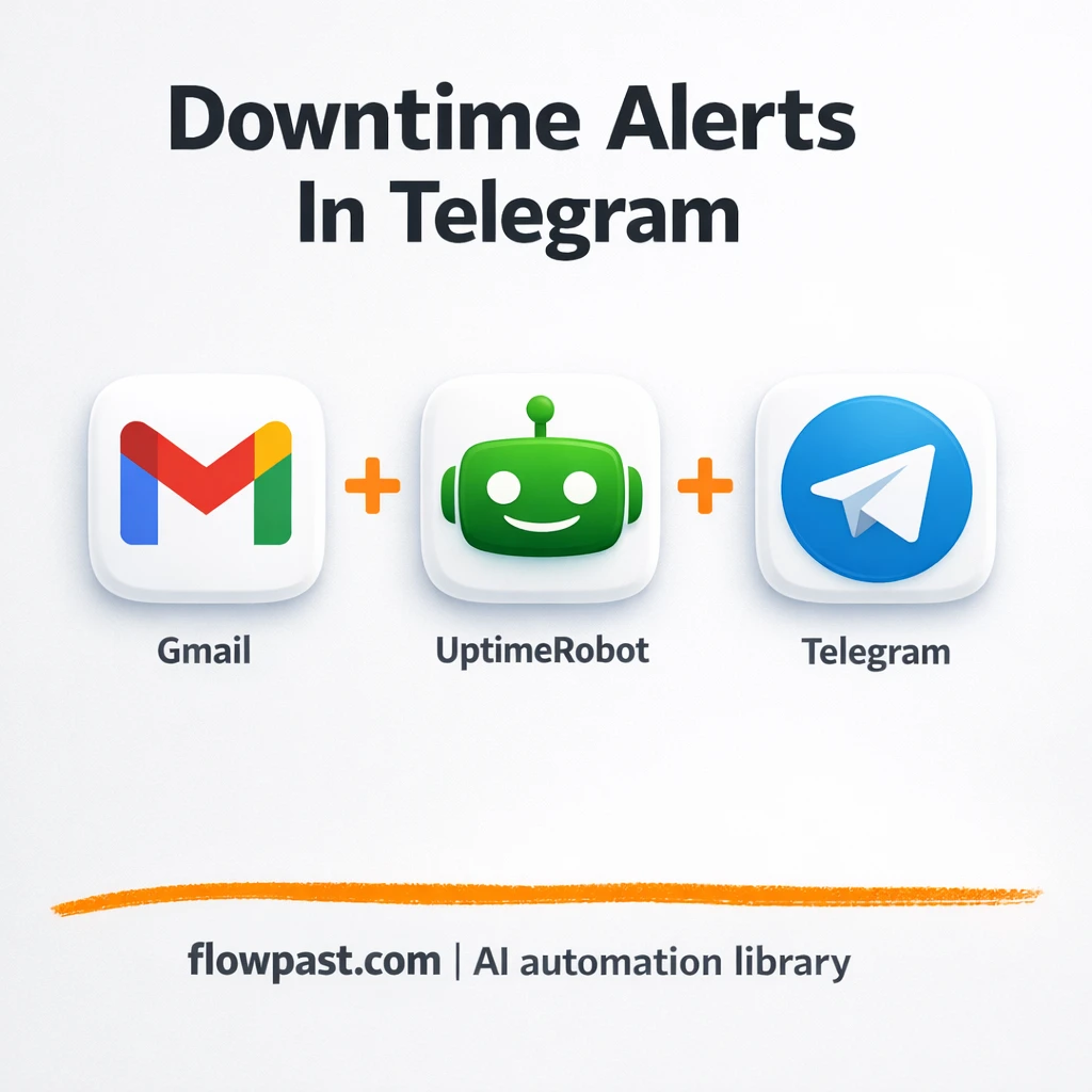 UptimeRobot to Telegram, downtime alerts with proof - n8n workflow automation template