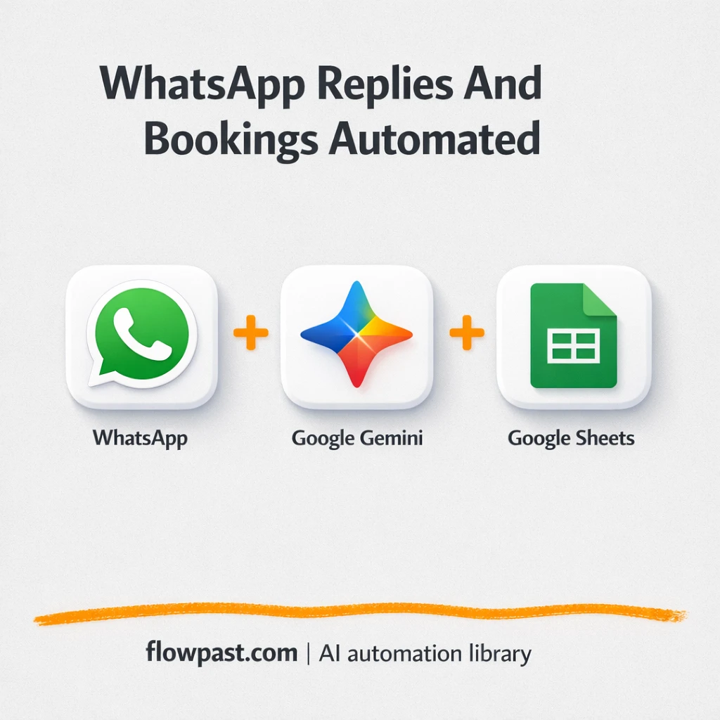 WhatsApp to Google Sheets, bookings logged clean - n8n workflow automation template