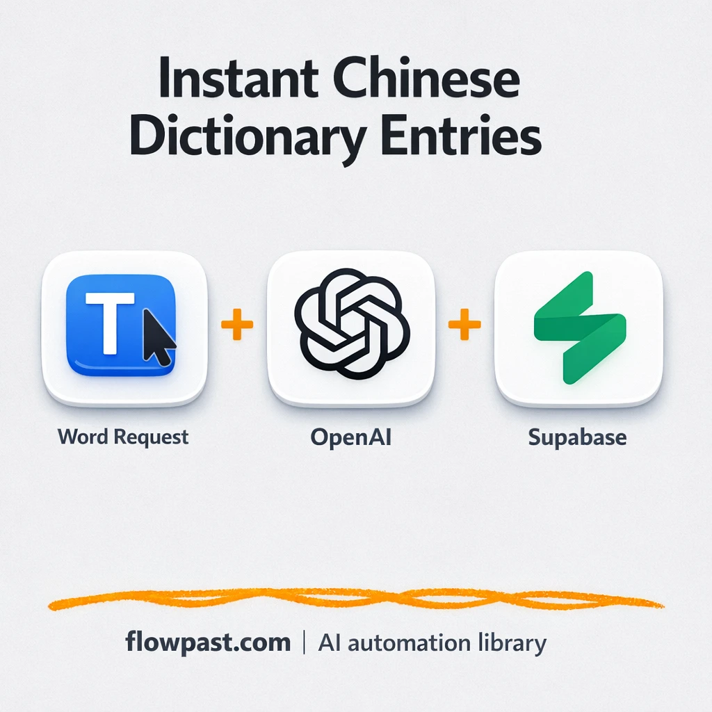 OpenAI to Supabase, bilingual entries saved fast - n8n workflow automation template