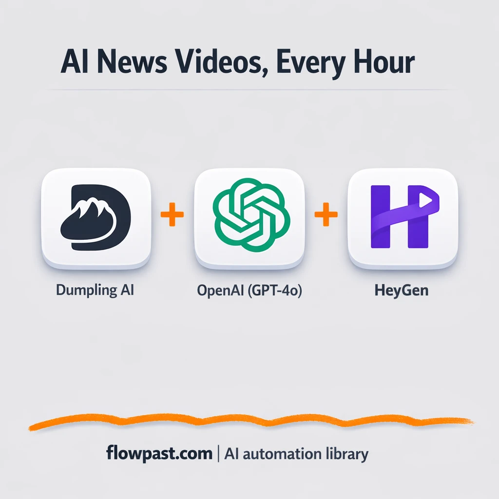 HeyGen + Google Sheets: AI news videos, logged - n8n workflow automation template