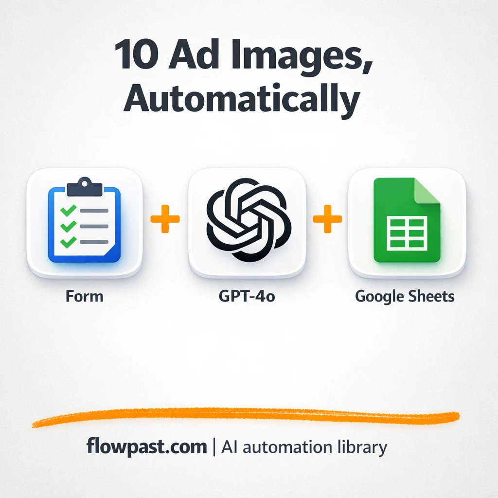 Google Drive to Google Sheets, ad variants ready - n8n workflow automation template