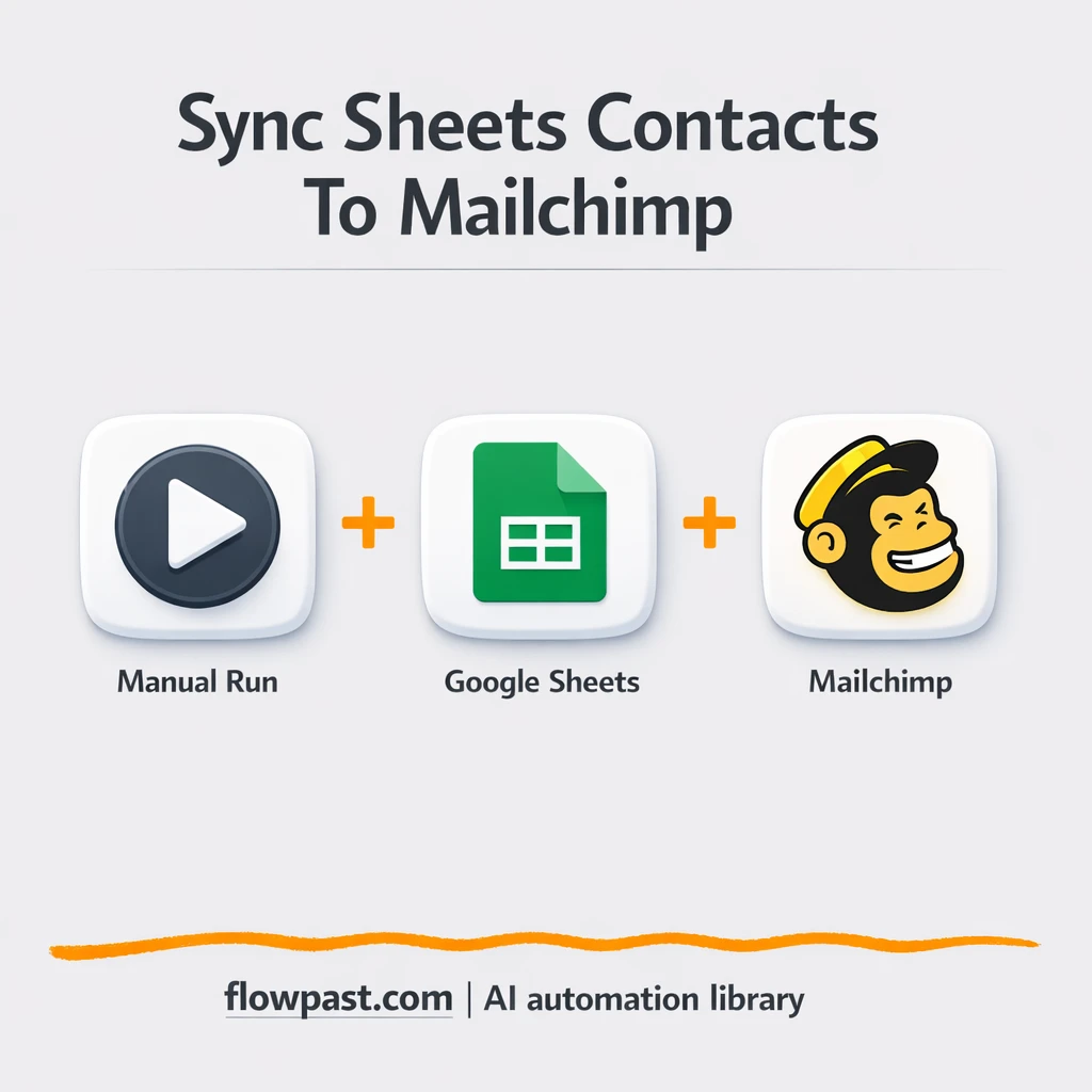 Google Sheets to Mailchimp, clean imports every time - n8n workflow automation template
