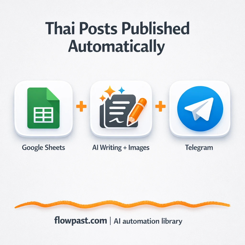 Google Sheets + Telegram: Thai posts published for you - n8n workflow automation template