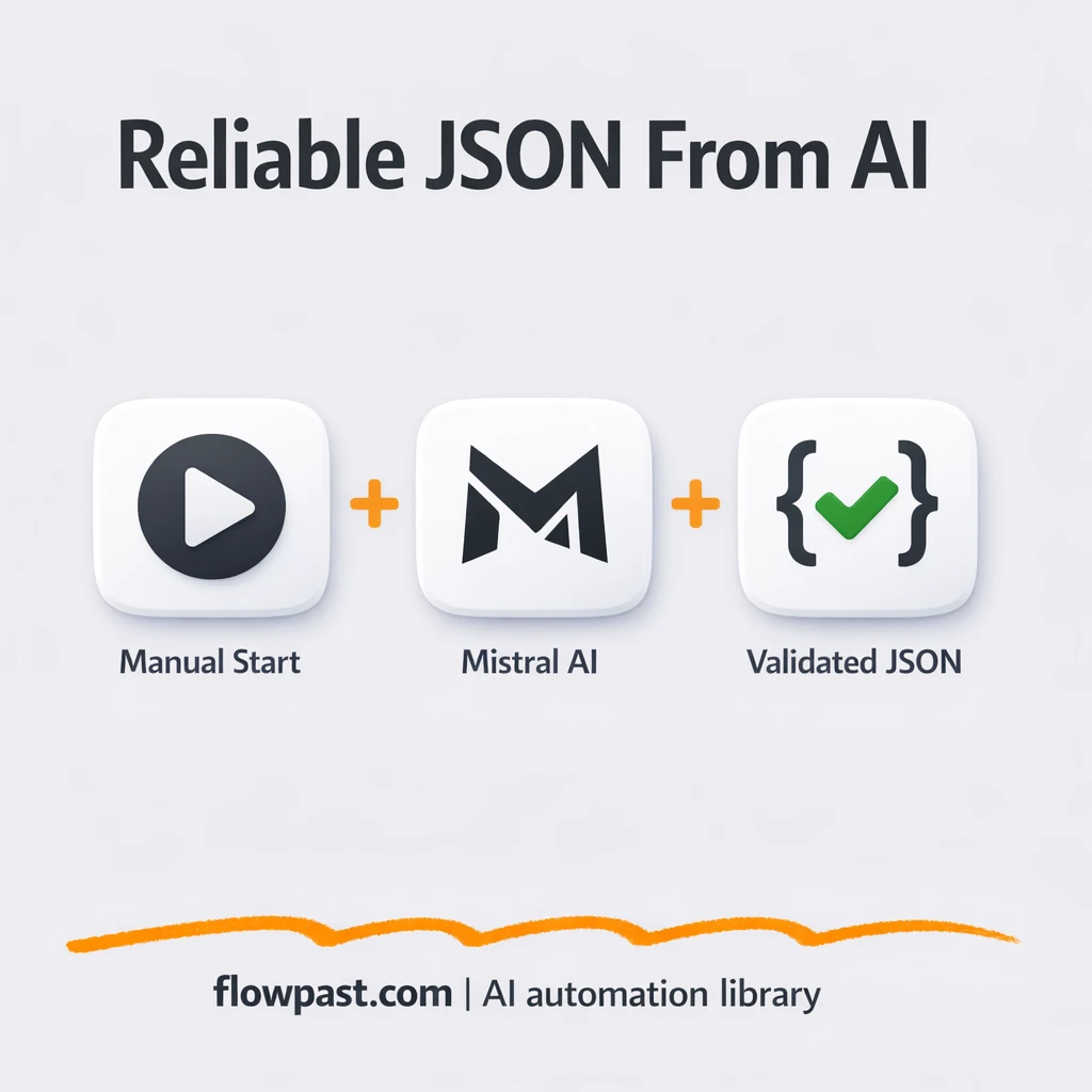 Mistral to Google Sheets, clean AI output every time - n8n workflow automation template
