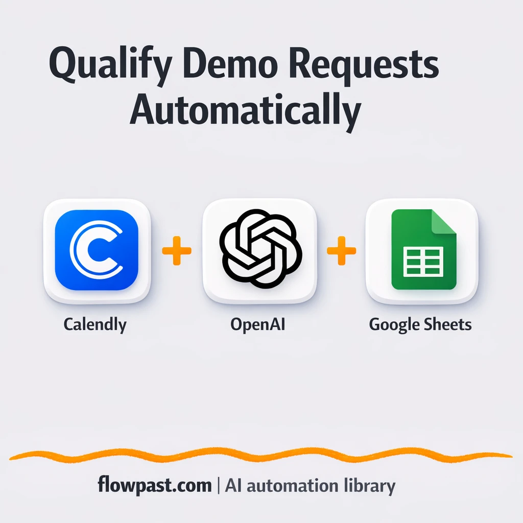 Calendly + Google Sheets, smarter demo lead routing - n8n workflow automation template