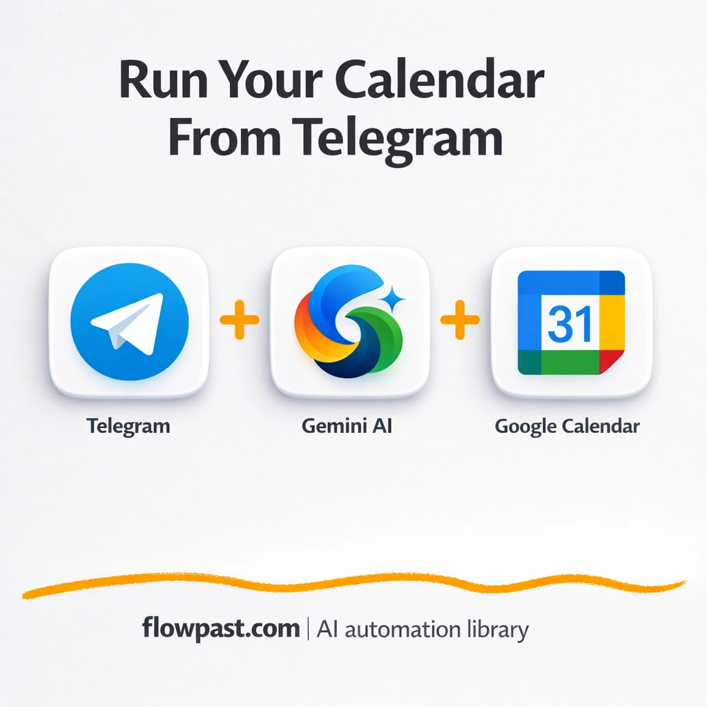 Telegram to Google Calendar, schedule by chat - n8n workflow automation template