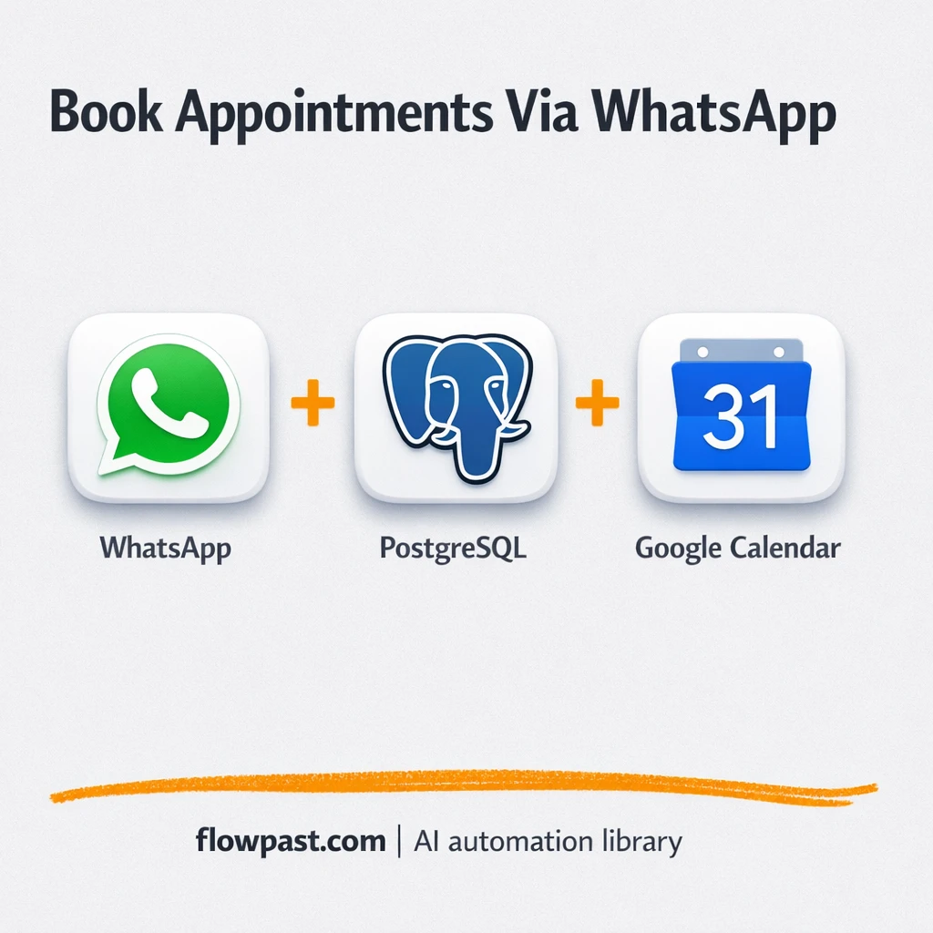 WhatsApp to Google Calendar, bookings without clashes - n8n workflow automation template