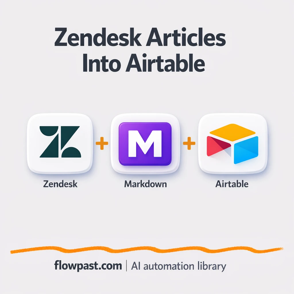 Zendesk to Airtable, a clean Markdown knowledge base - n8n workflow automation template