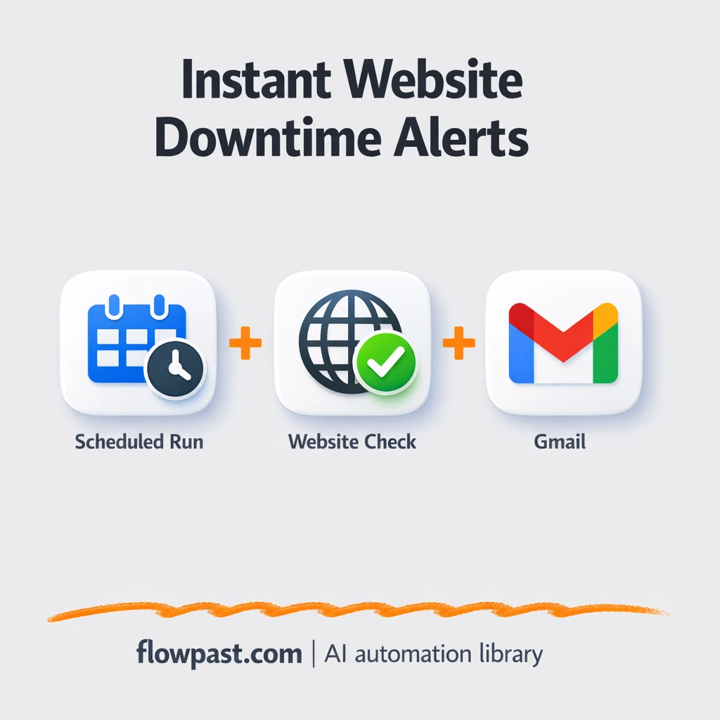 Gmail + Telegram downtime alerts without false alarms - n8n workflow automation template
