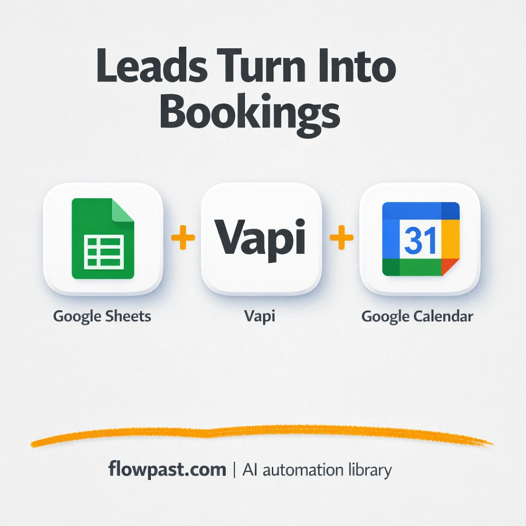 Google Sheets + Google Calendar for faster lead bookings - n8n workflow automation template
