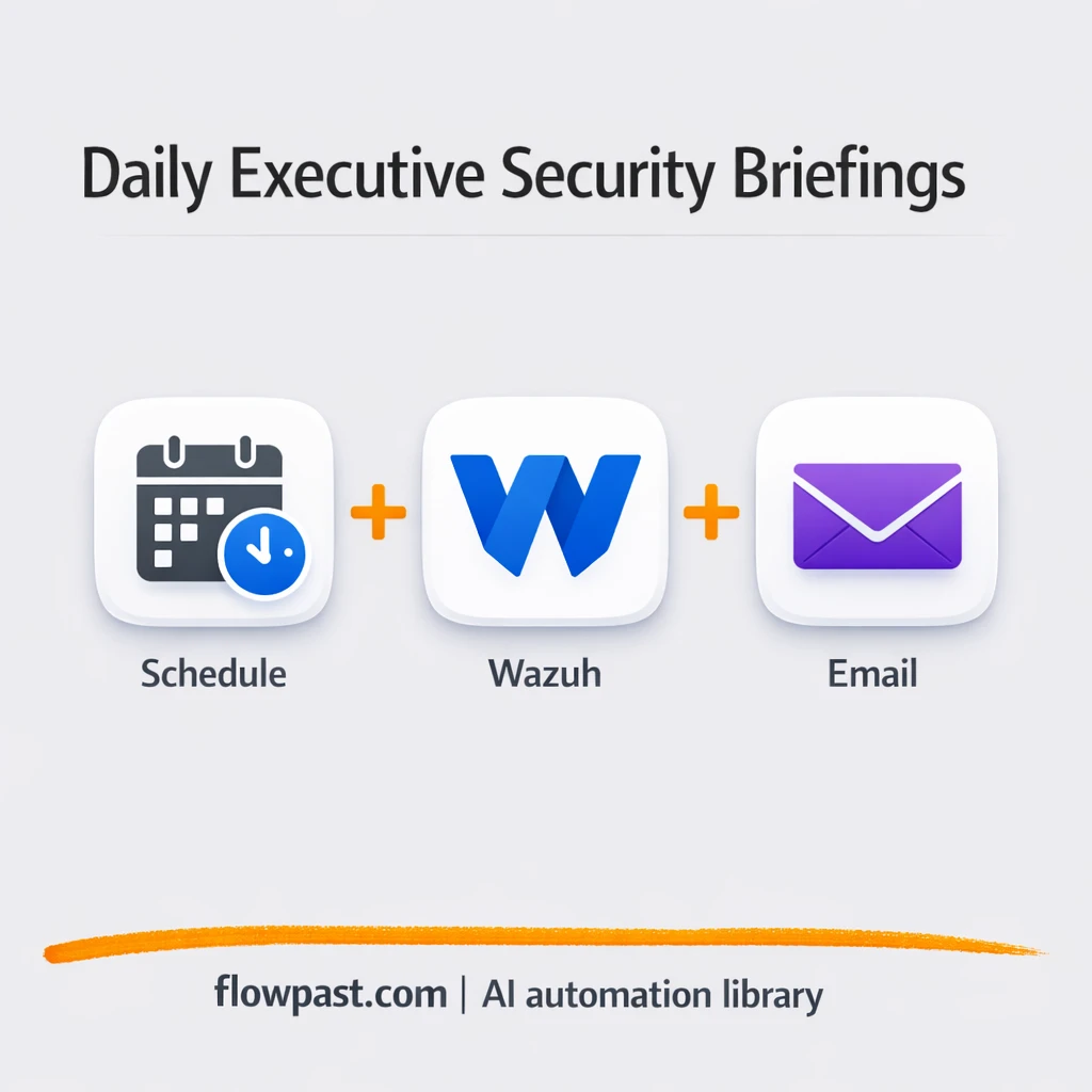 Wazuh to Gmail, executive security briefings - n8n workflow automation template