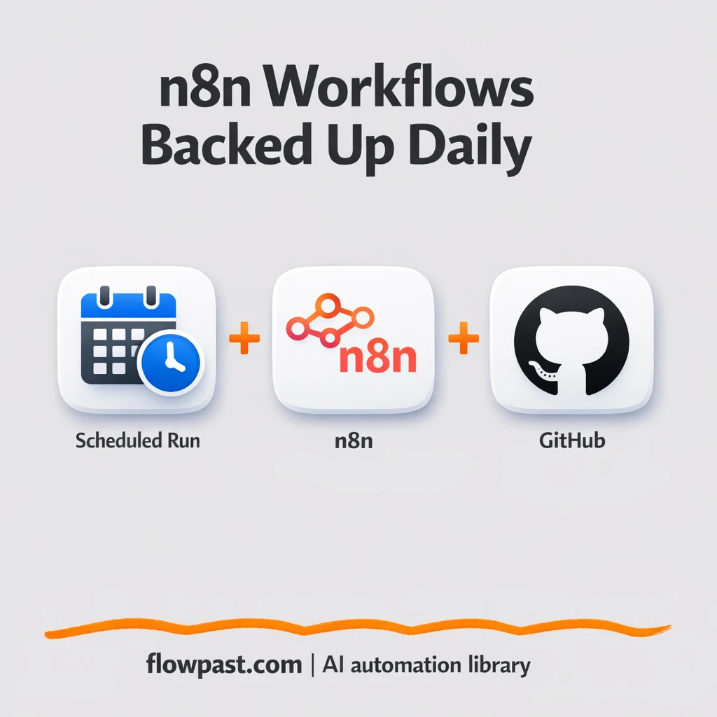 GitHub backups for your workflow exports, kept clean - n8n workflow automation template