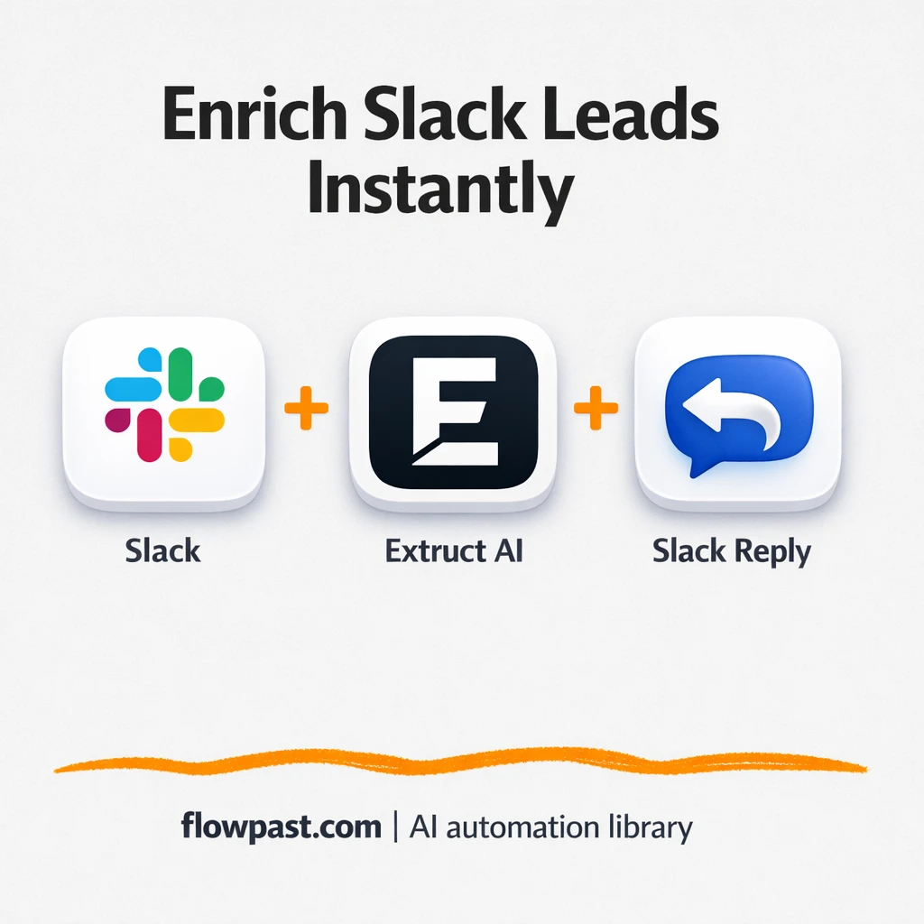 Slack + Extruct: enriched lead cards in every thread - n8n workflow automation template