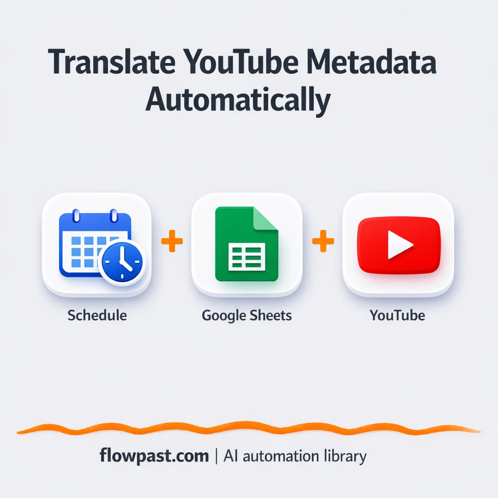 Google Sheets + YouTube: multilingual titles done - n8n workflow automation template