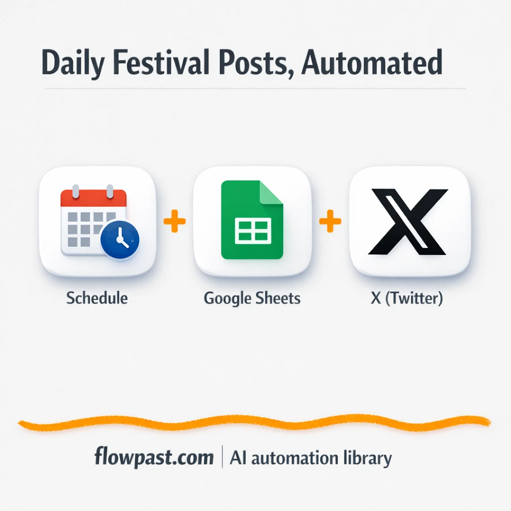 Google Sheets + X: festival posts on autopilot - n8n workflow automation template