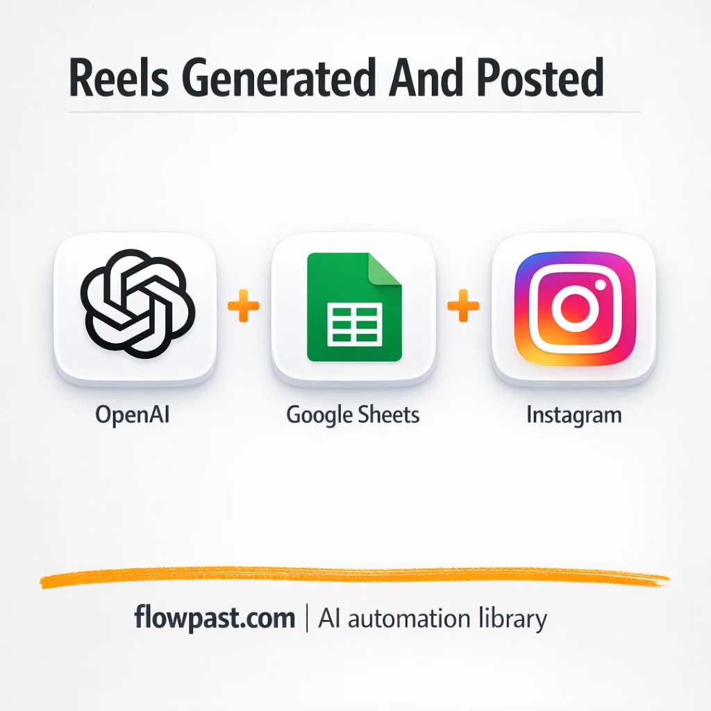 Veo3 + Google Sheets: Reels posted and tracked - n8n workflow automation template