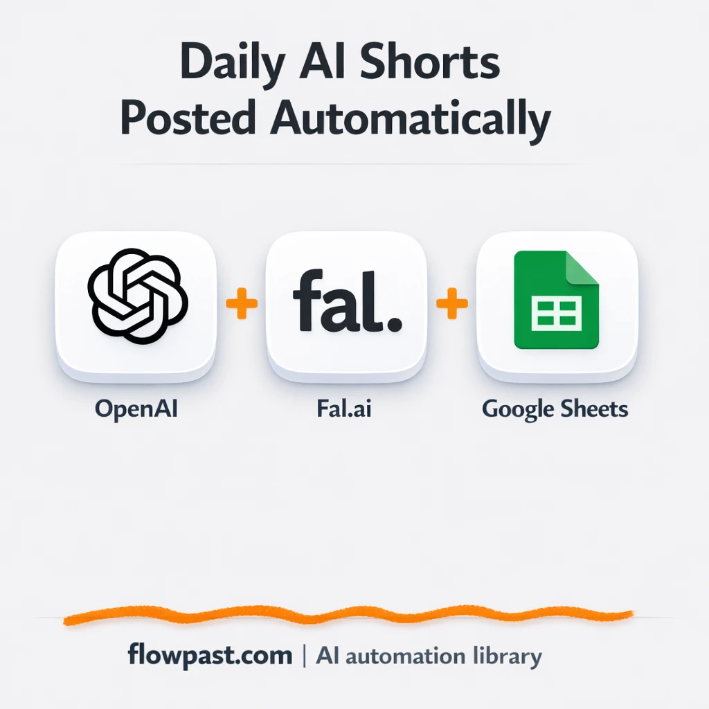 Google Sheets + OpenAI: shorts posted to TikTok - n8n workflow automation template