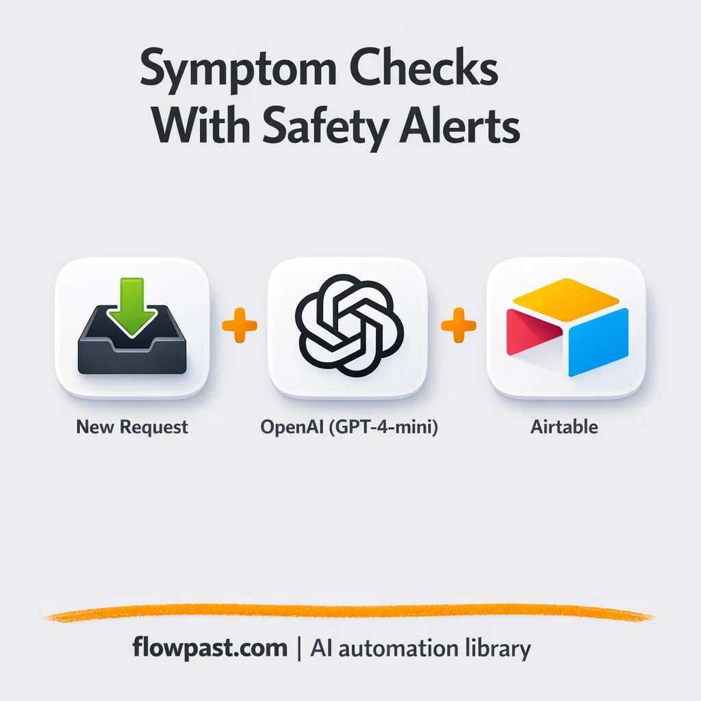 Telegram + Airtable for safer symptom triage replies - n8n workflow automation template