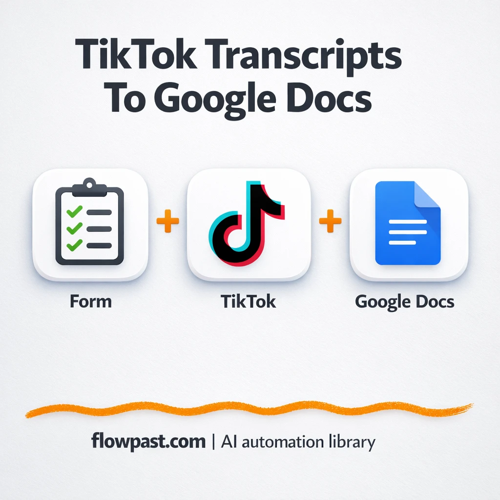 TikTok to Google Docs, clean summaries for every video - n8n workflow automation template