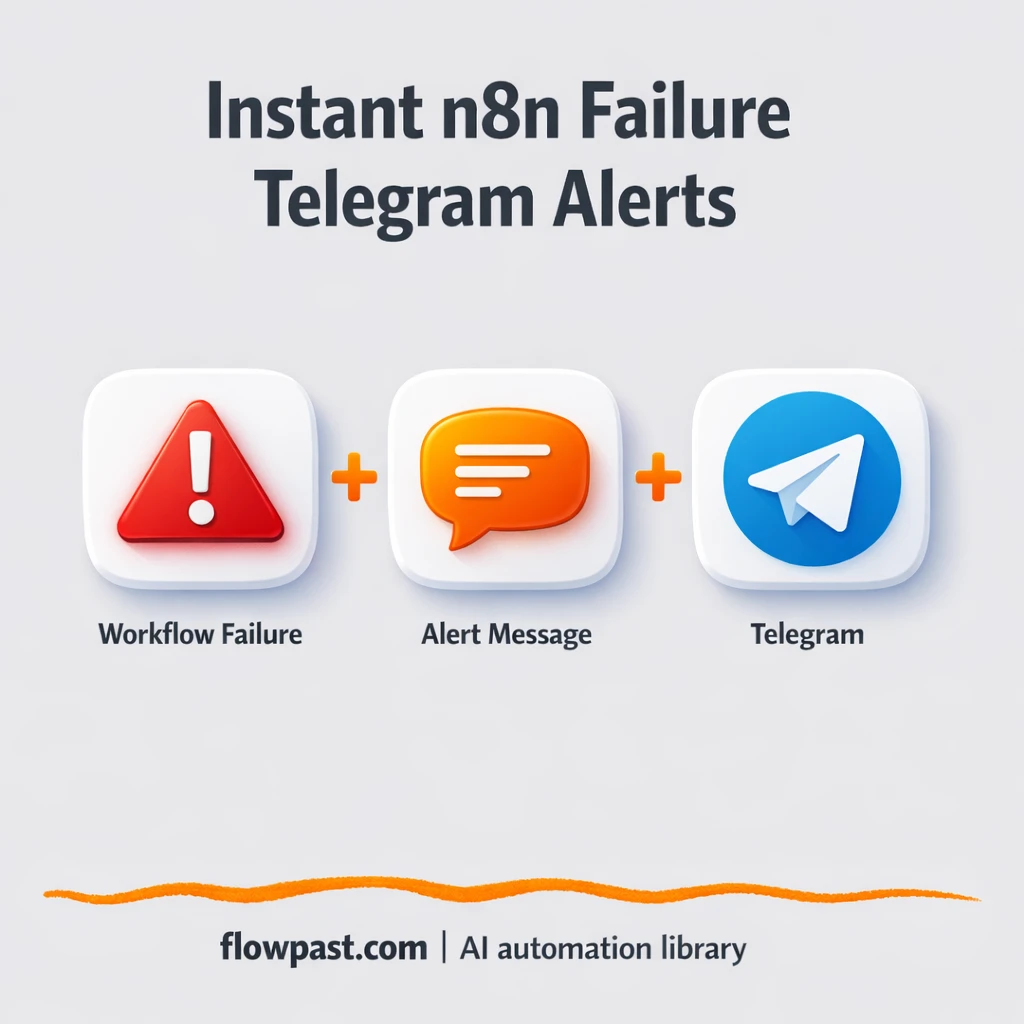 Telegram alerts for failed runs, fix issues faster - n8n workflow automation template