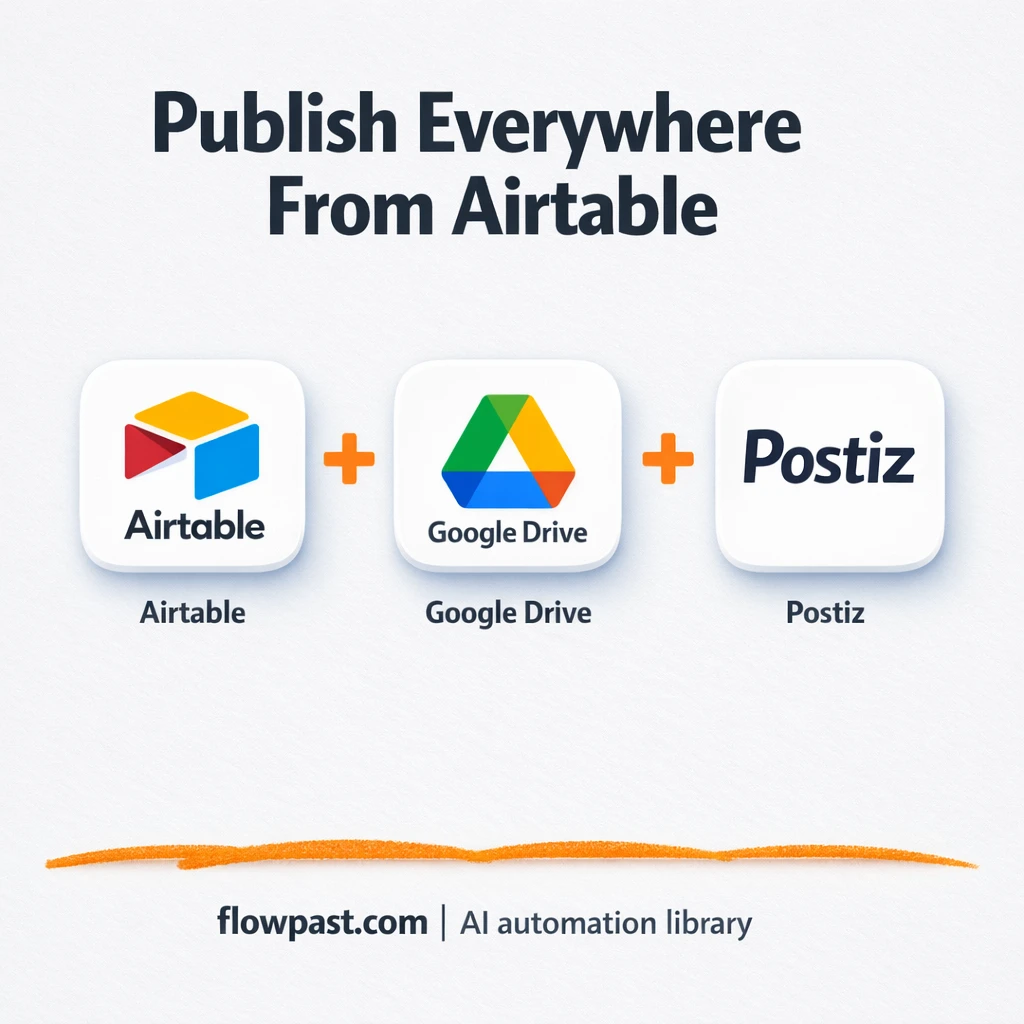 Airtable + Google Drive to Postiz, posts ship clean - n8n workflow automation template