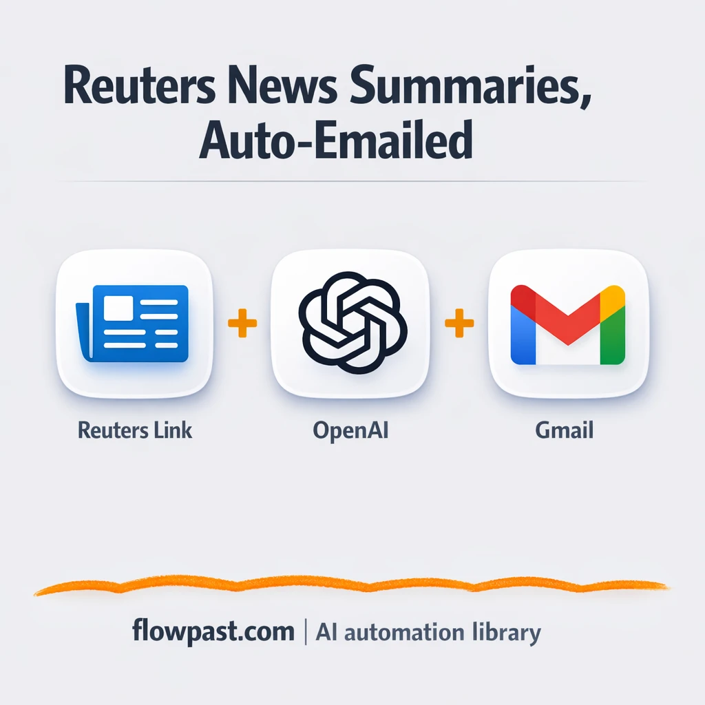 Reuters to Gmail, clean summaries in your inbox - n8n workflow automation template