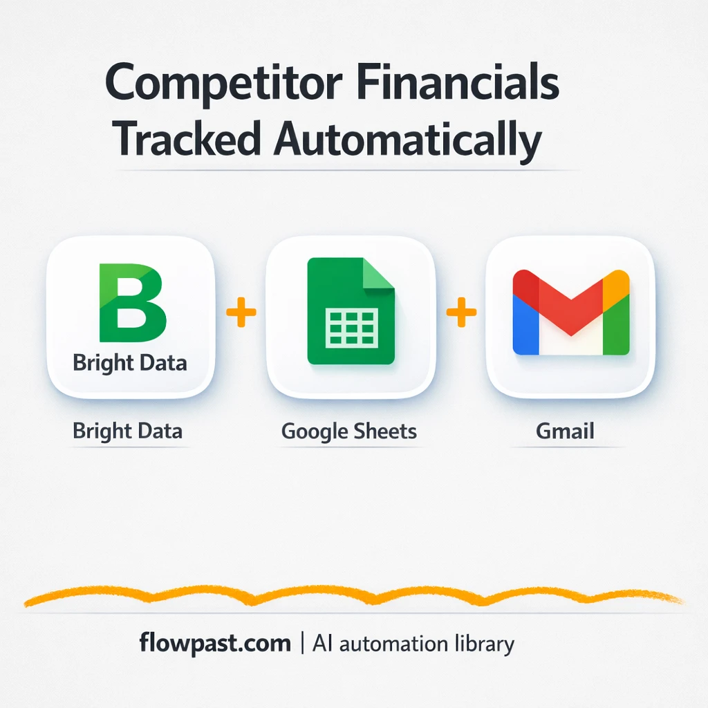 Google Sheets + Gmail: competitor finance updates - n8n workflow automation template