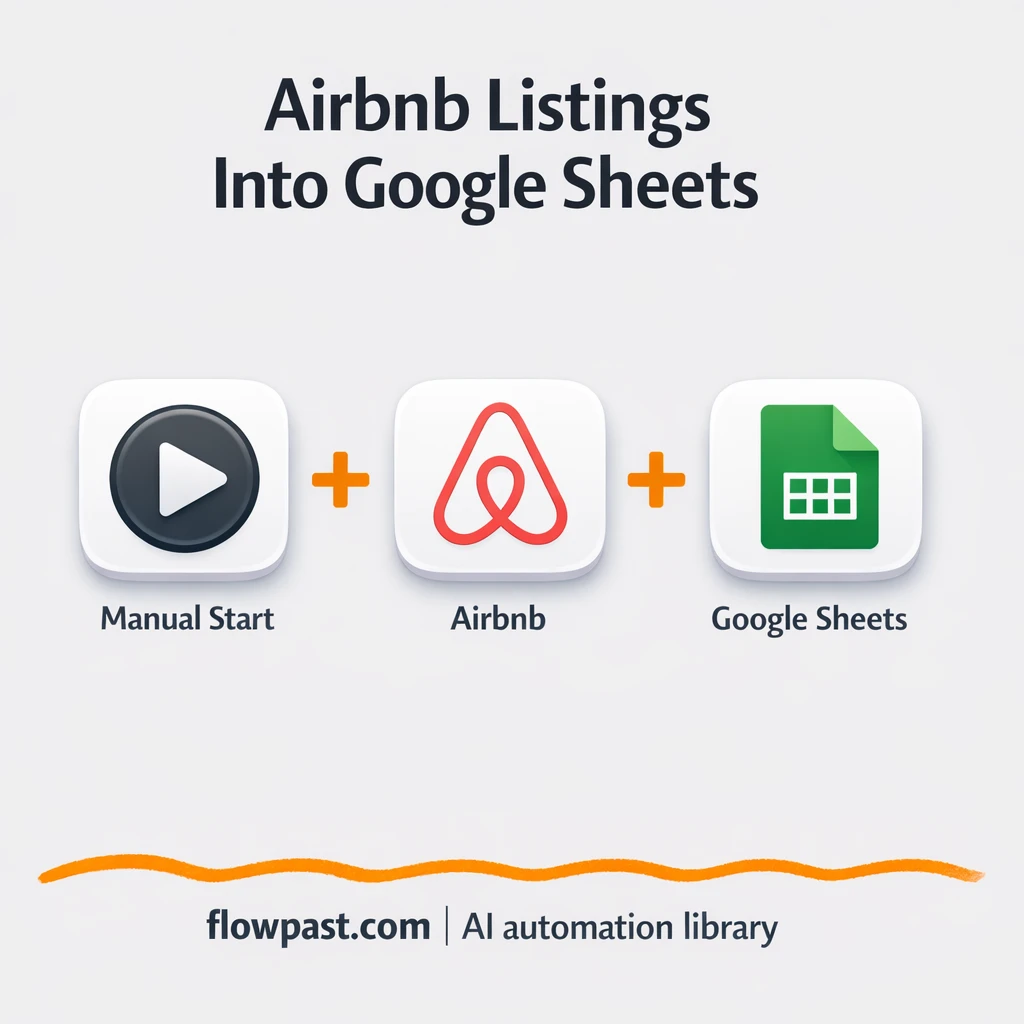Airbnb to Google Sheets, listings compared fast - n8n workflow automation template