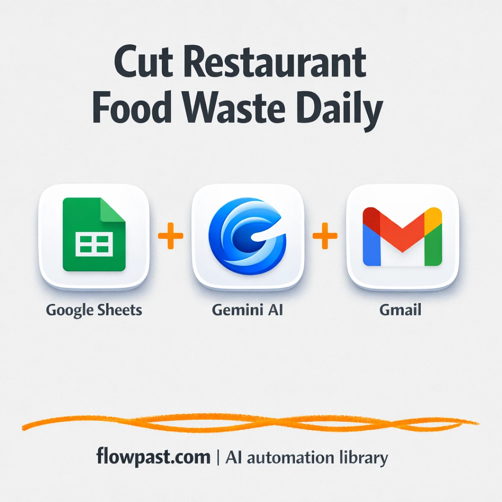 Google Sheets to Gmail, smarter restaurant forecasts - n8n workflow automation template