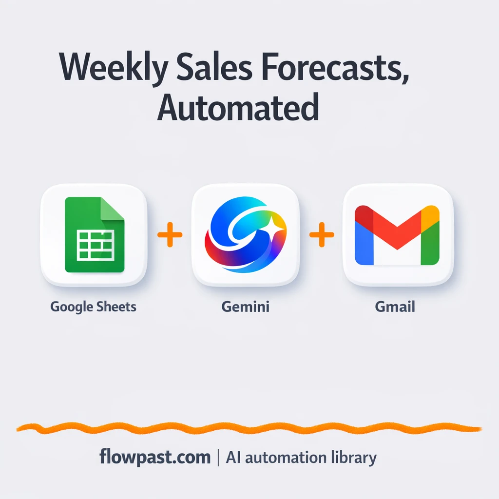 Google Sheets to Gmail, weekly sales forecasts sent - n8n workflow automation template