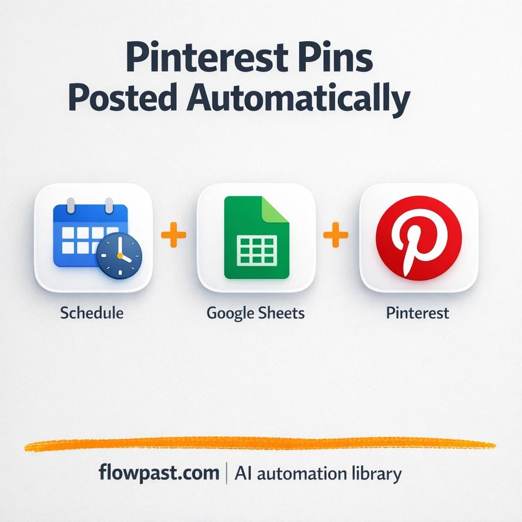 Google Sheets to Pinterest, pins posted and tracked - n8n workflow automation template