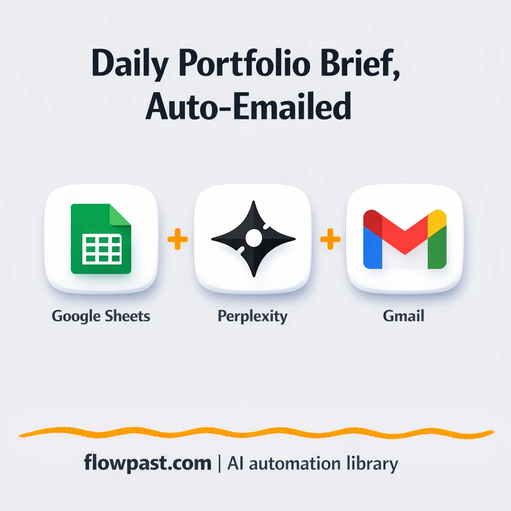 Google Sheets + Gmail: daily brief for your holdings - n8n workflow automation template